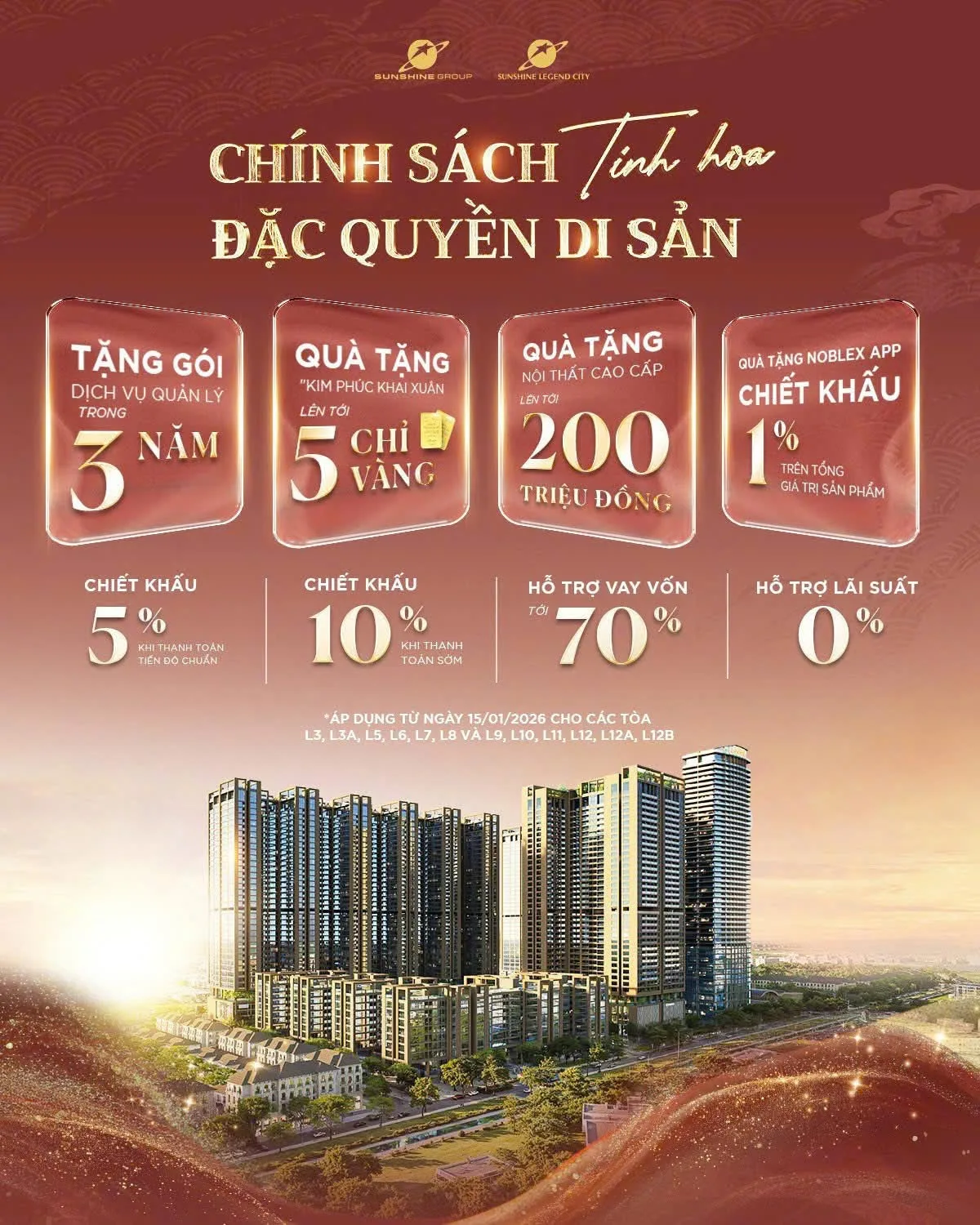 Chính sách sản phẩm tại Sunshine Legend City (Cập nhật quý 1/2026) Chính sách sản phẩm tại Sunshine Legend City (Cập nhật quý 1/2026)