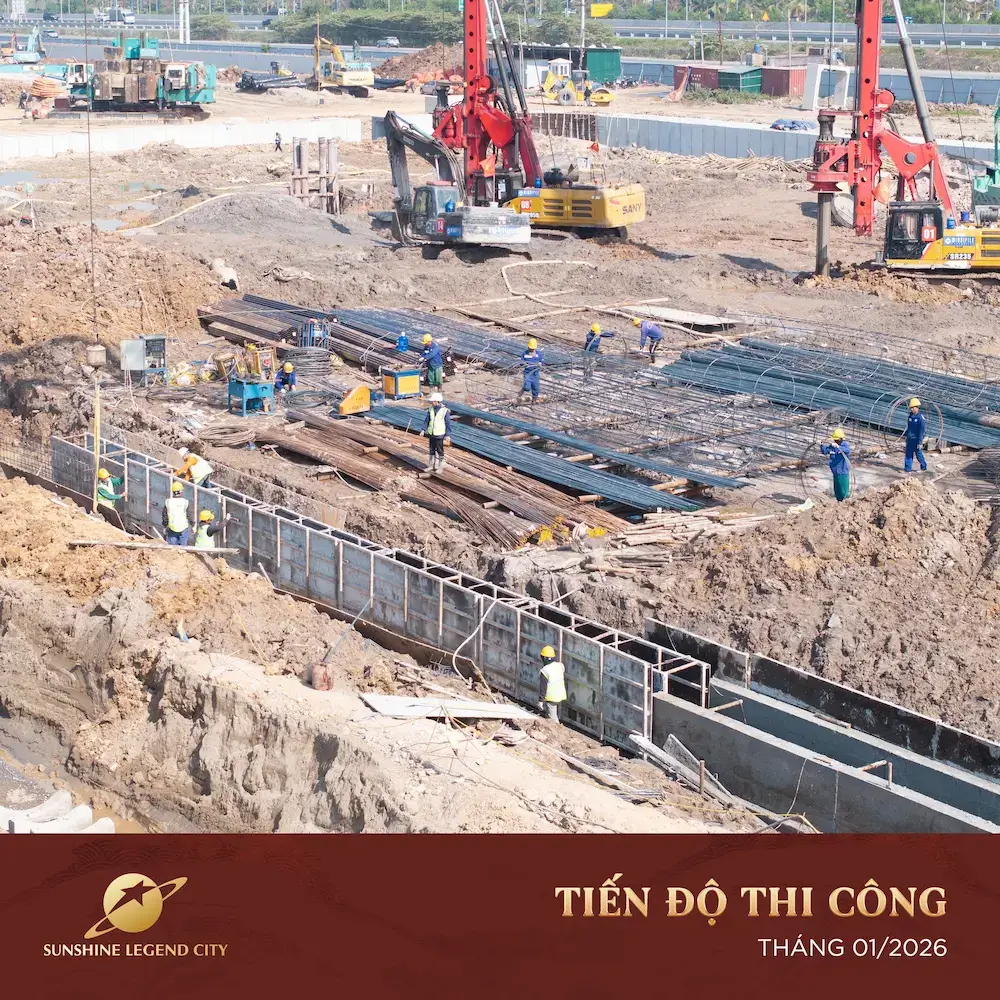 Tiến độ thi công tháng 1/2026 dự án Sunshine Legend City Tiến độ thi công tháng 1/2026 dự án Sunshine Legend City - Ảnh 5